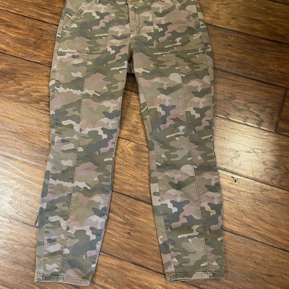 Anthropologie Camouflage Straight Leg Pants